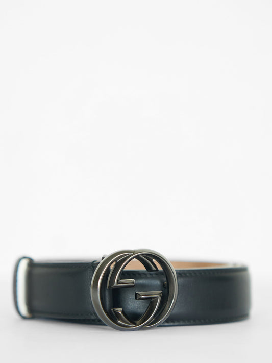 Gucci Interlocking GG Leather Belt