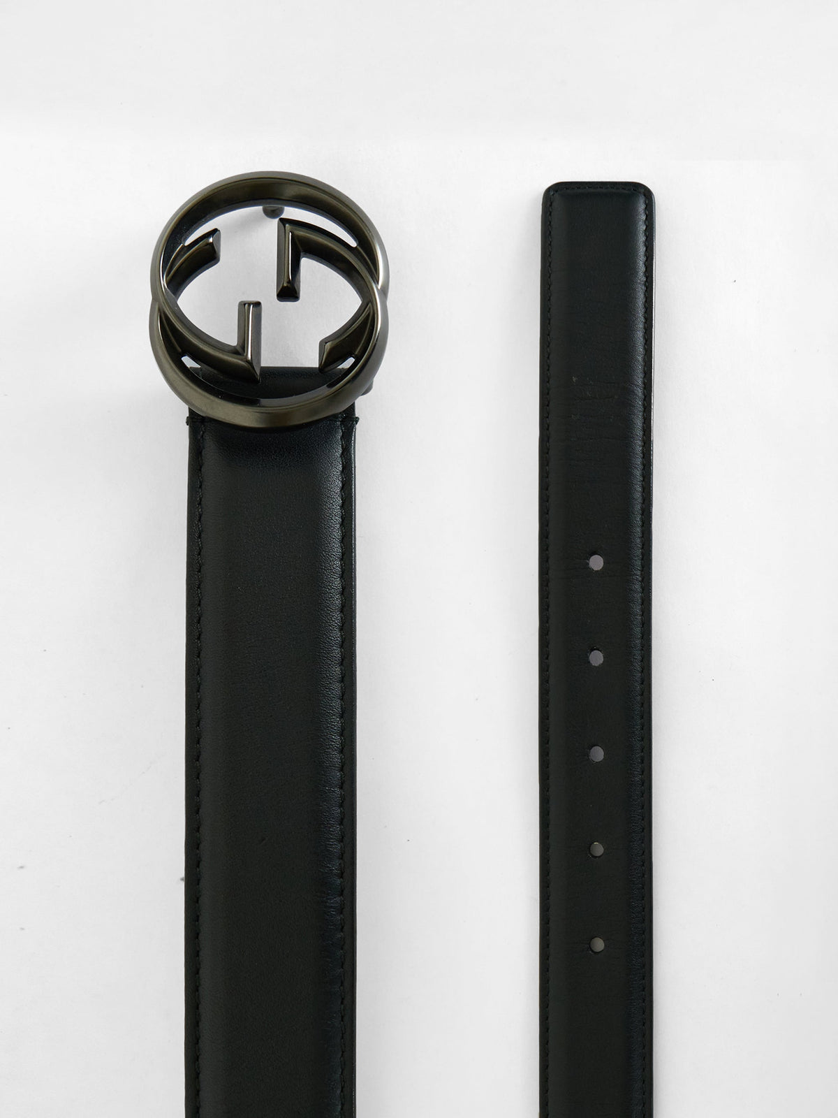 Gucci Interlocking GG Leather Belt