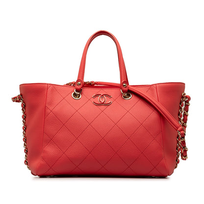 CHANEL Small Bullskin Neo Soft Shopping Tote Satchel