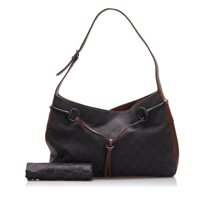 Gucci GG Canvas Horsebit Shoulder Bag