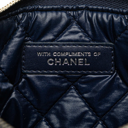 Chanel Quilted Caviar Makeup Pouch Leather Vanity Bag in Good condition