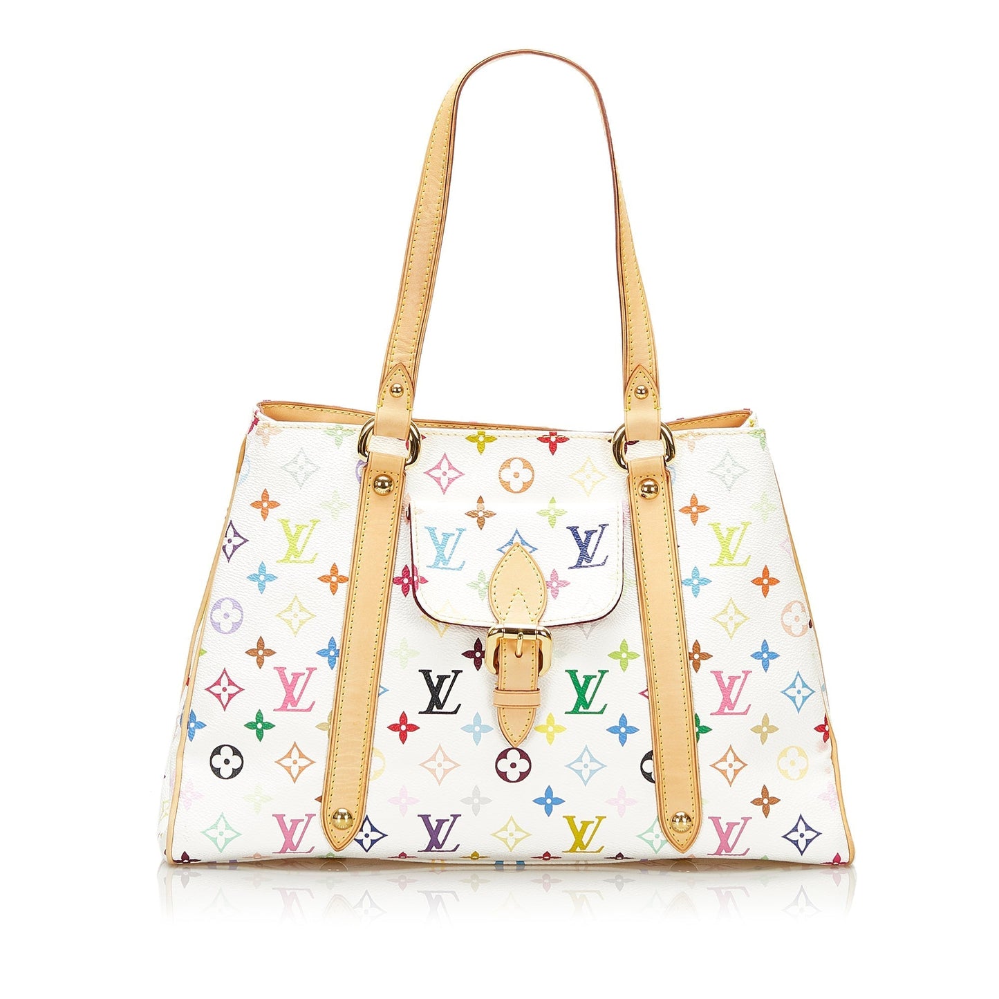 LOUIS VUITTON Monogram Multicolore Aurelia MM White