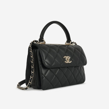 Chanel - Trendy CC Flap Bag - Small - Black Lambskin CGHW -