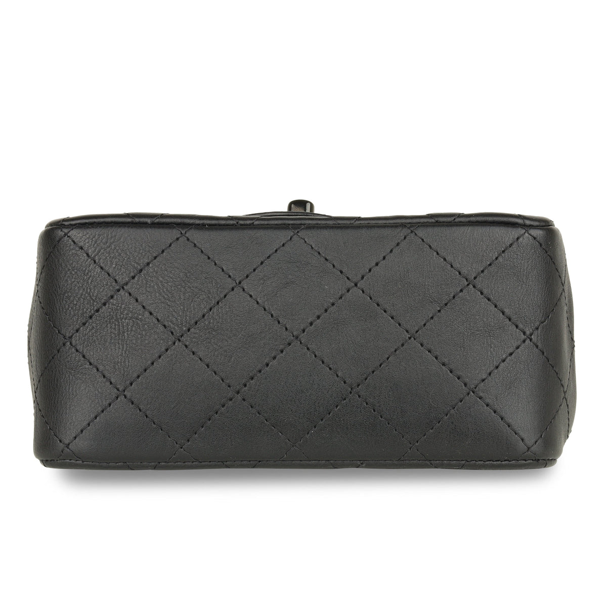 Mini Square Classic Flap - Black Calfskin