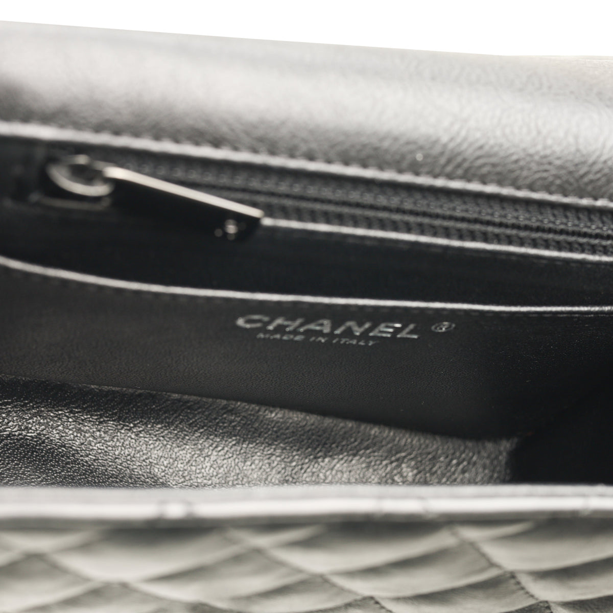 Mini Square Classic Flap - Black Calfskin