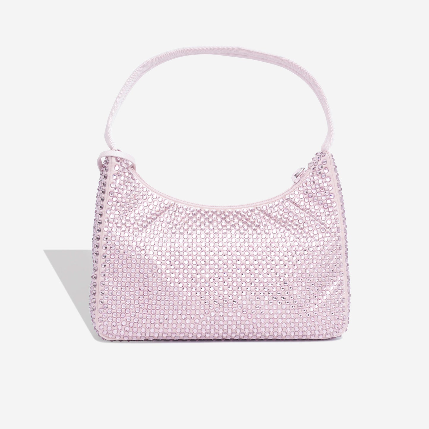 Satin Mini Bag with Crystals