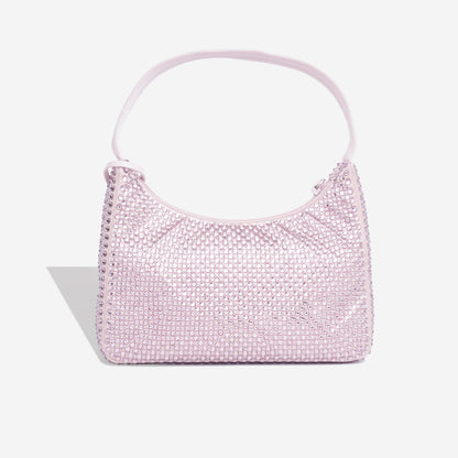 Satin Mini Bag with Crystals