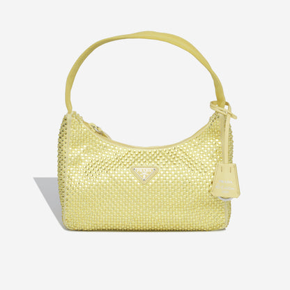 Satin Mini Bag with Crystals
