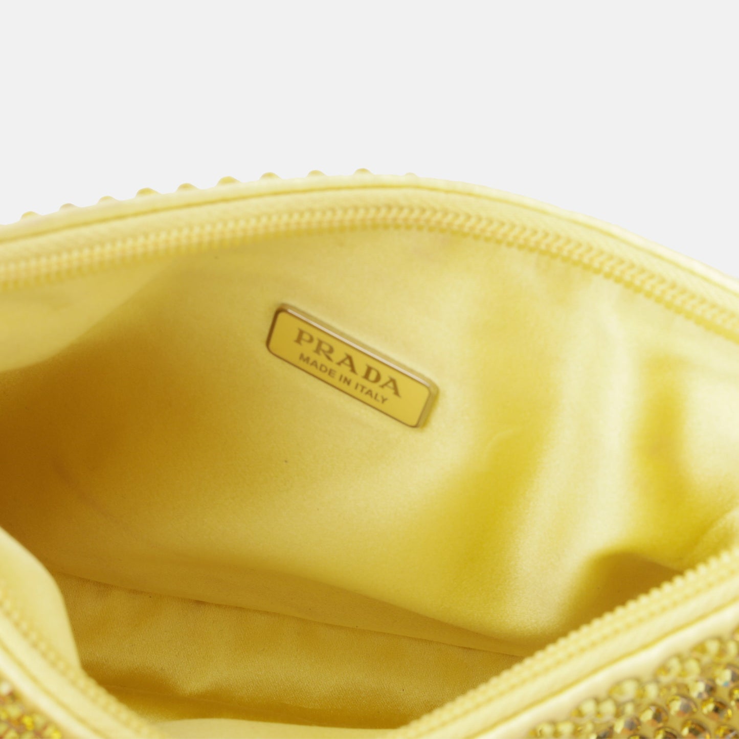 Satin Mini Bag with Crystals