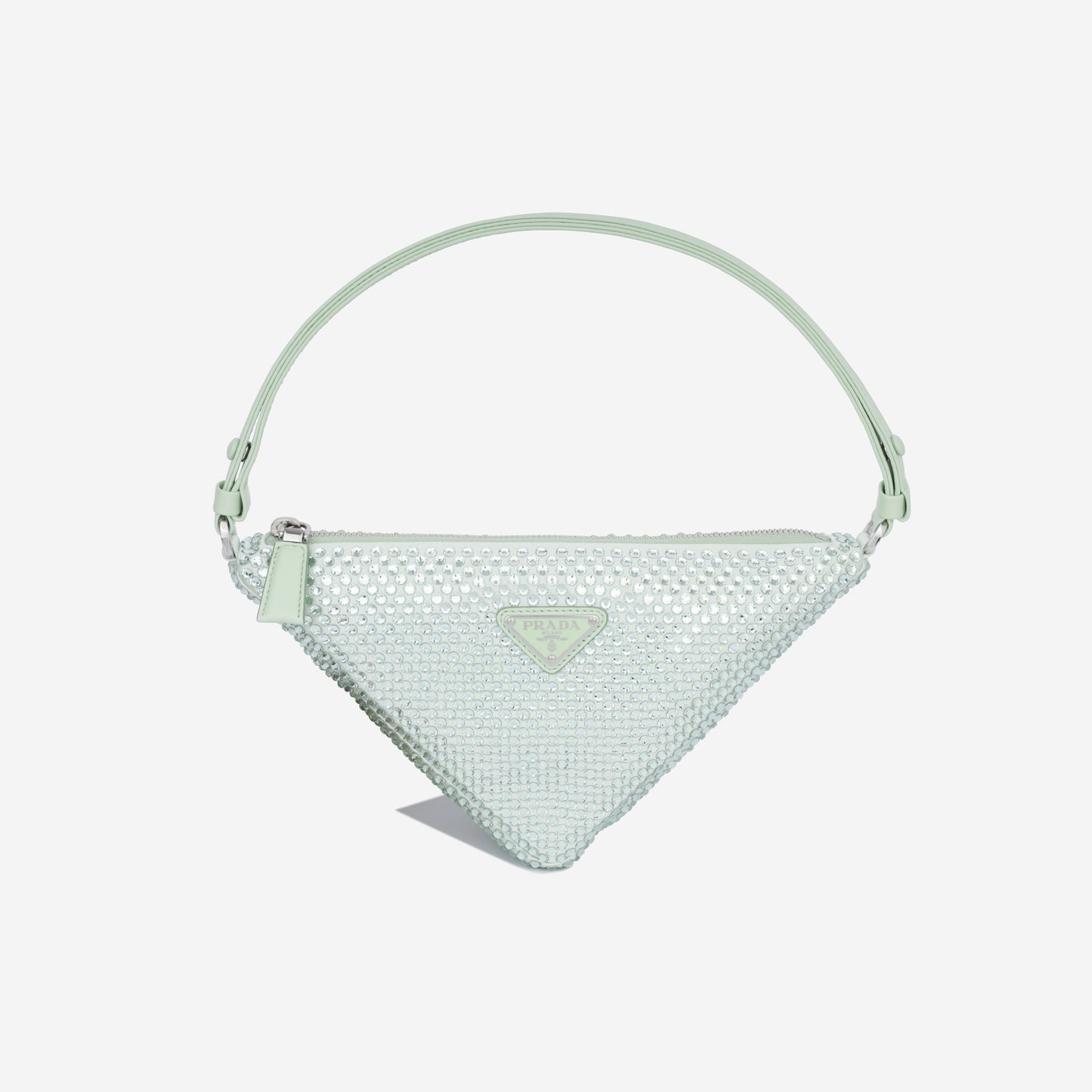 Crystal Studded Satin Pouch