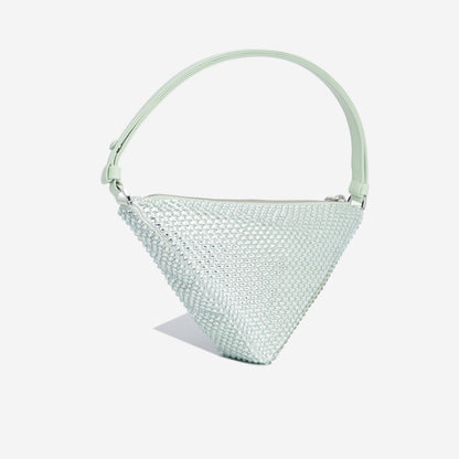 Crystal Studded Satin Pouch