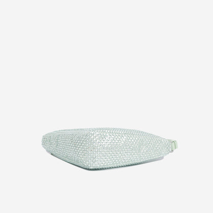 Crystal Studded Satin Pouch