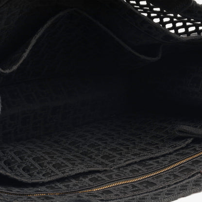 Large Book Tote - Black Mesh