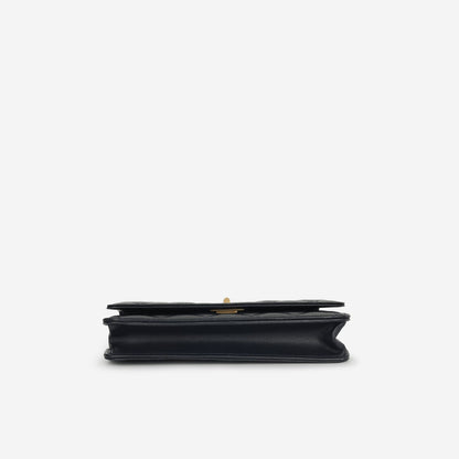 Chanel Re-issue Wallet on Chain Navy Aged Calfskin GHW 2018