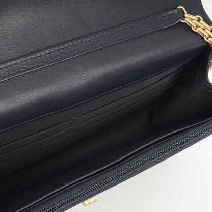 Chanel Re-issue Wallet on Chain Navy Aged Calfskin GHW 2018