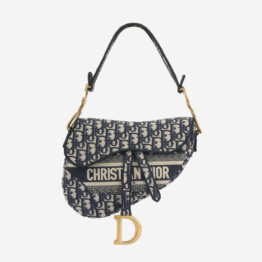 Dior - Medium Saddle Bag - Oblique Canvas GHW -  - 2021