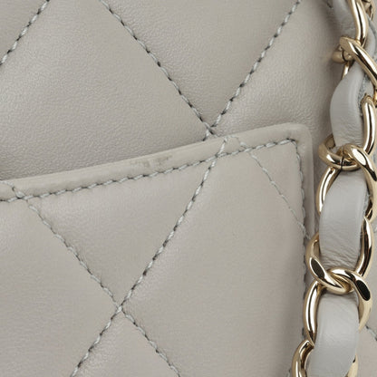 Chanel - Trendy CC Flap Bag - Small - Grey Lambskin CGHW - - 2022