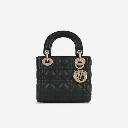 Dior - Mini Lady Dior - Black Lambskin GHW - 2022 -
