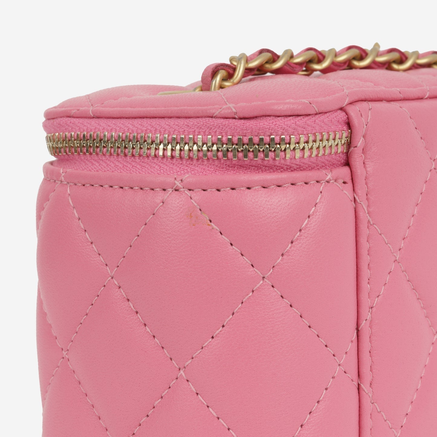 Chanel - Mini Vanity on Pearl Chain - Fuschia Pink Lambskin AGHW - - 2019
