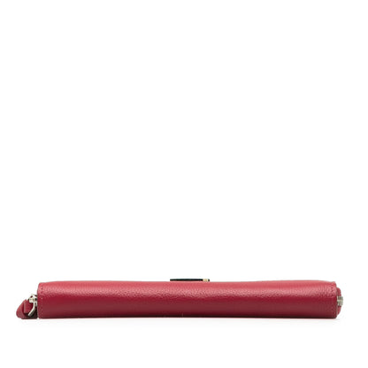 Red Louis Vuitton Lockme Zippy Wallet