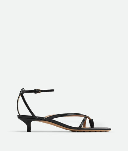 BOTTEGA VENETA MID HEEL STRETCH STRAP SANDAL