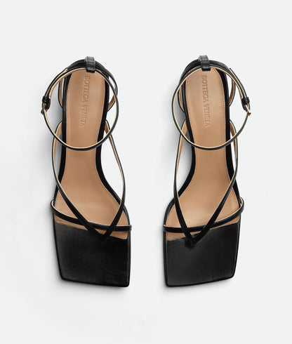 BOTTEGA VENETA MID HEEL STRETCH STRAP SANDAL