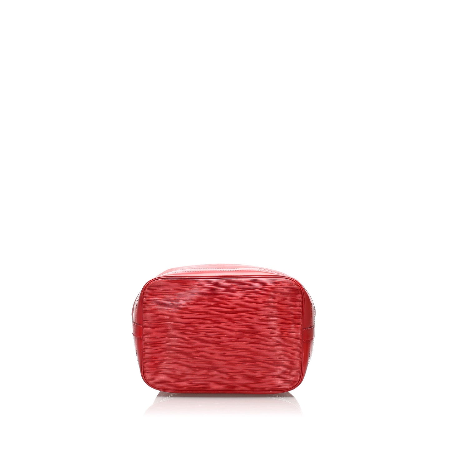 Louis-Vuitton Red Epi Leather Noe Bucket Bag with Adjustable Shoulder Strap