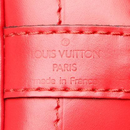Louis-Vuitton Red Epi Leather Noe Bucket Bag with Adjustable Shoulder Strap
