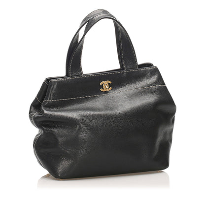 CC Leather Satchel Black