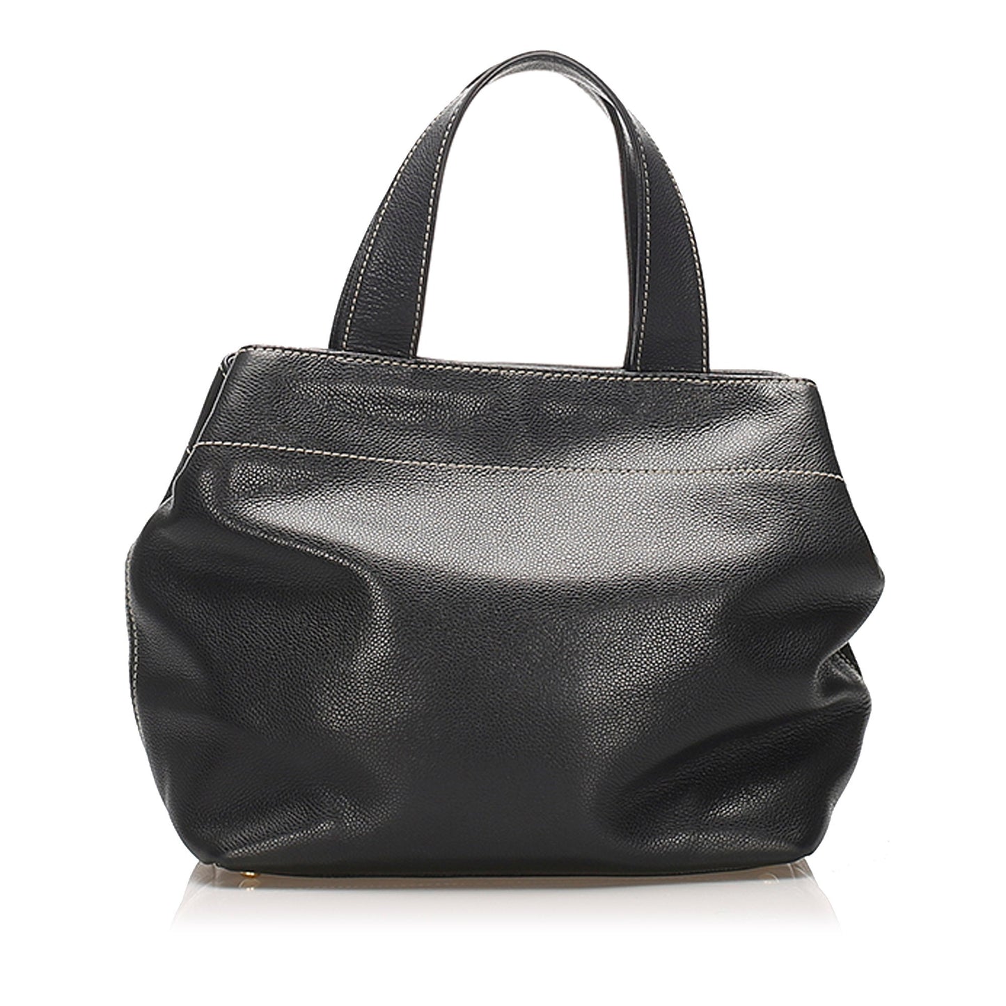 CC Leather Satchel Black