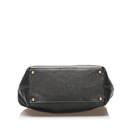 CC Leather Satchel Black
