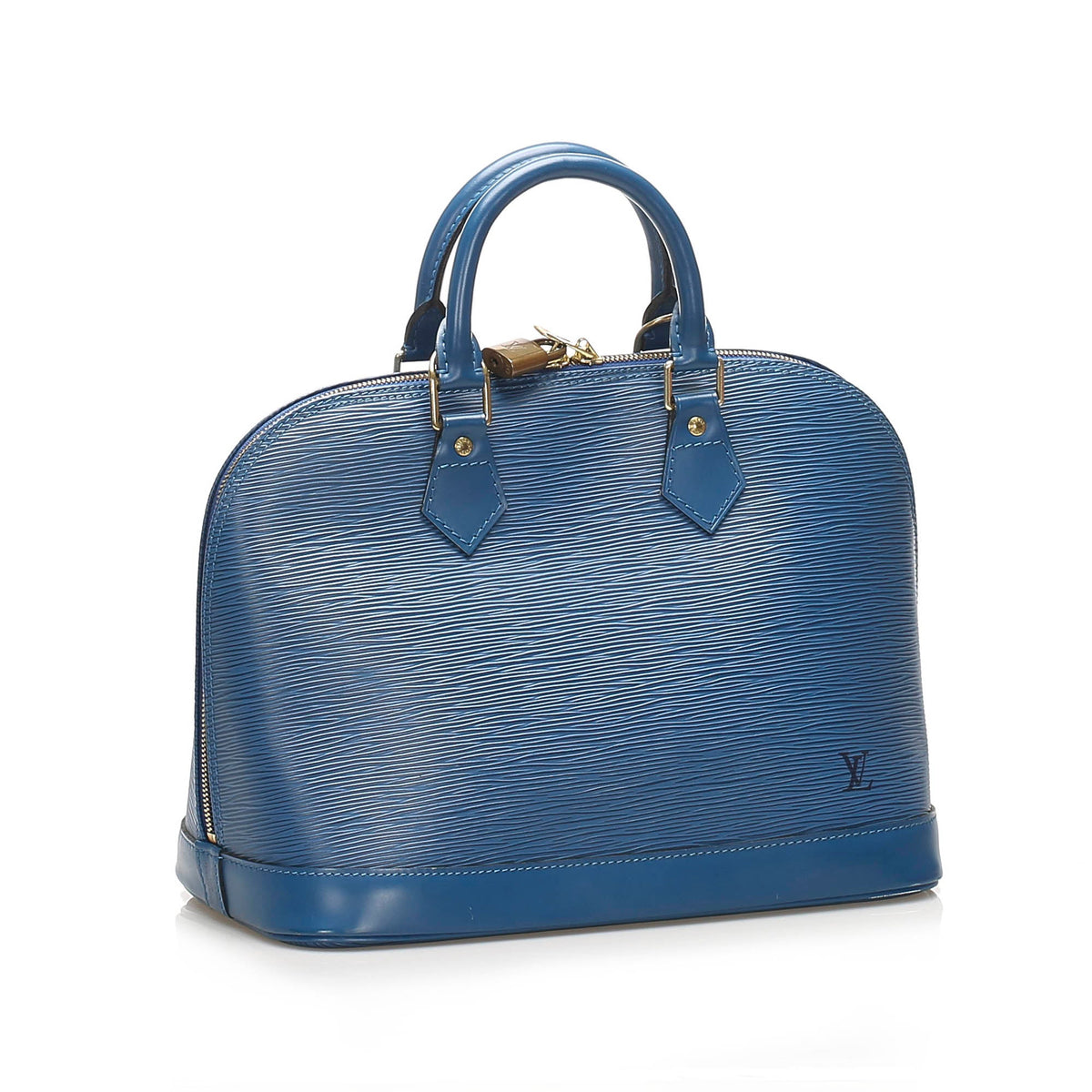 Louis-Vuitton Blue Epi Alma PM