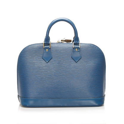 Louis-Vuitton Blue Epi Alma PM