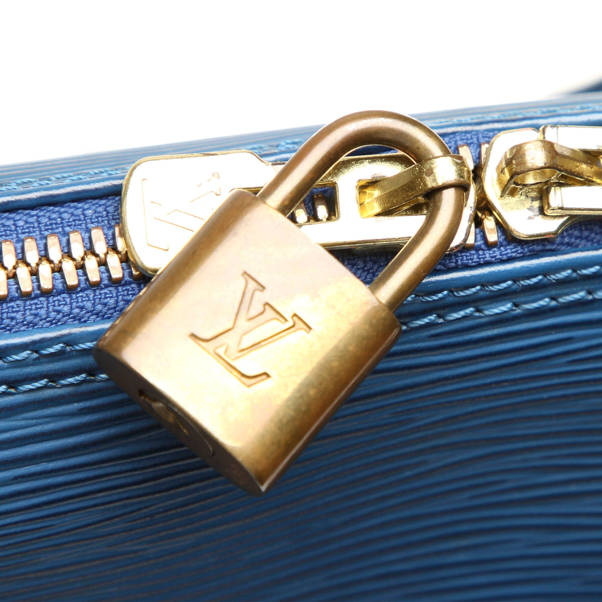Louis-Vuitton Blue Epi Alma PM
