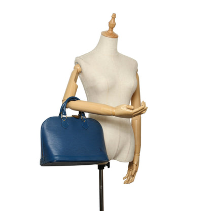 Louis-Vuitton Blue Epi Alma PM