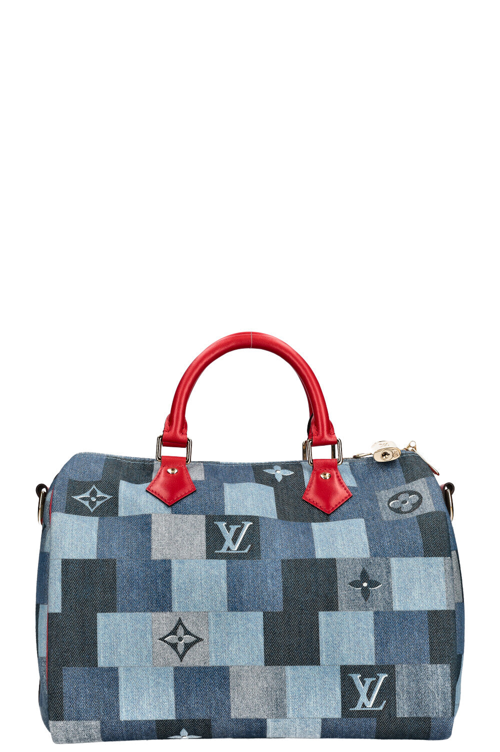 Louis Vuitton 2020 Patchwork Denim Speedy 30 Bandouliere