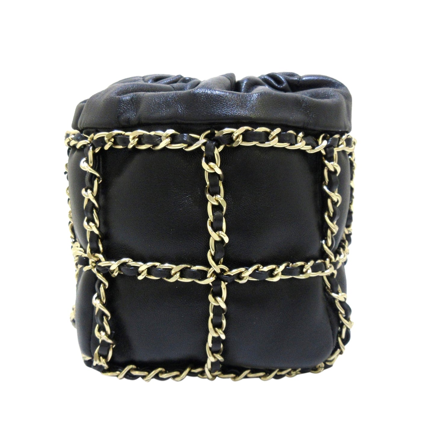 Chanel Drawstring Cage Chain Black bag