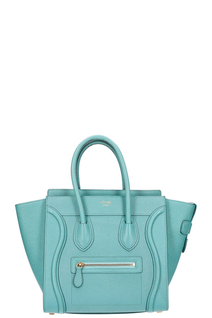 CÉLINE Micro Luggage Turquoise Micro