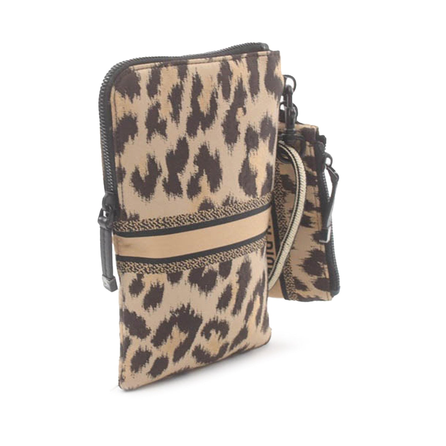 Mizza Embroidered Canvas Leopard DiorTravel Multifunction Pouch