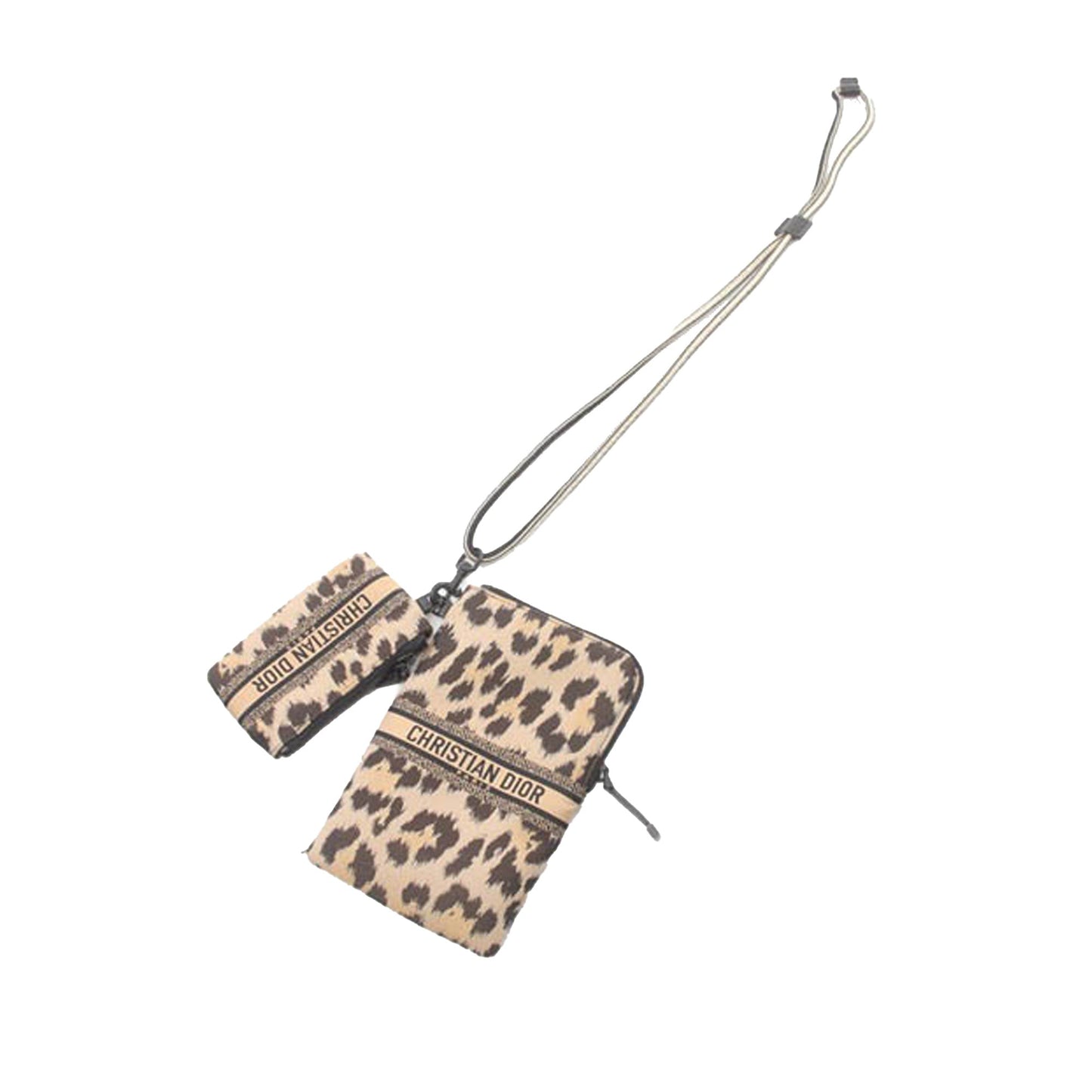 Mizza Embroidered Canvas Leopard DiorTravel Multifunction Pouch