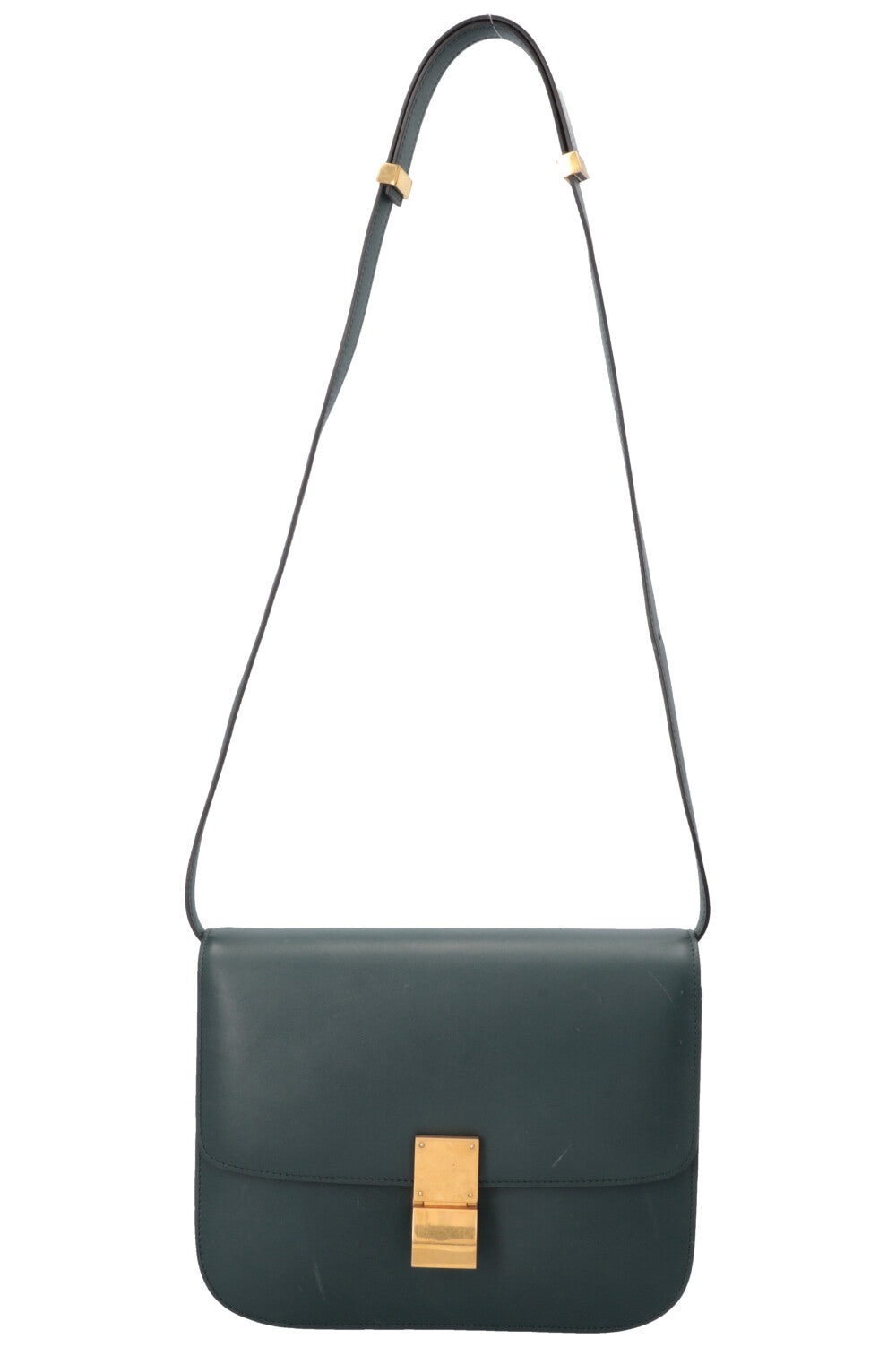 CELINE Classic Medium Box Bag Green
