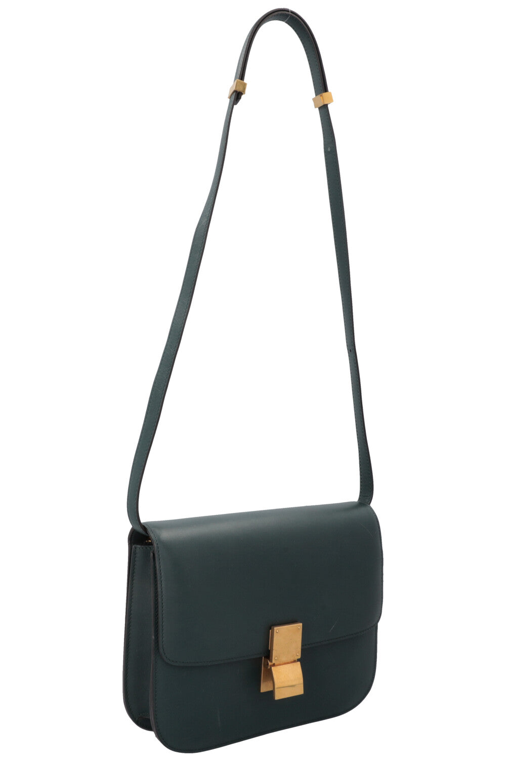 CELINE Classic Medium Box Bag Green
