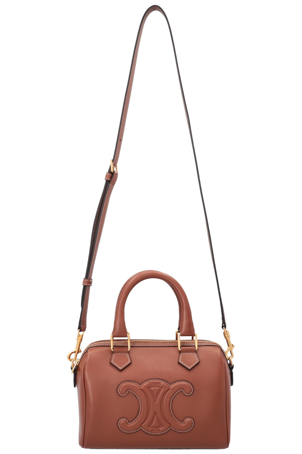 CELINE Triomphe Boston Bag Small Brown