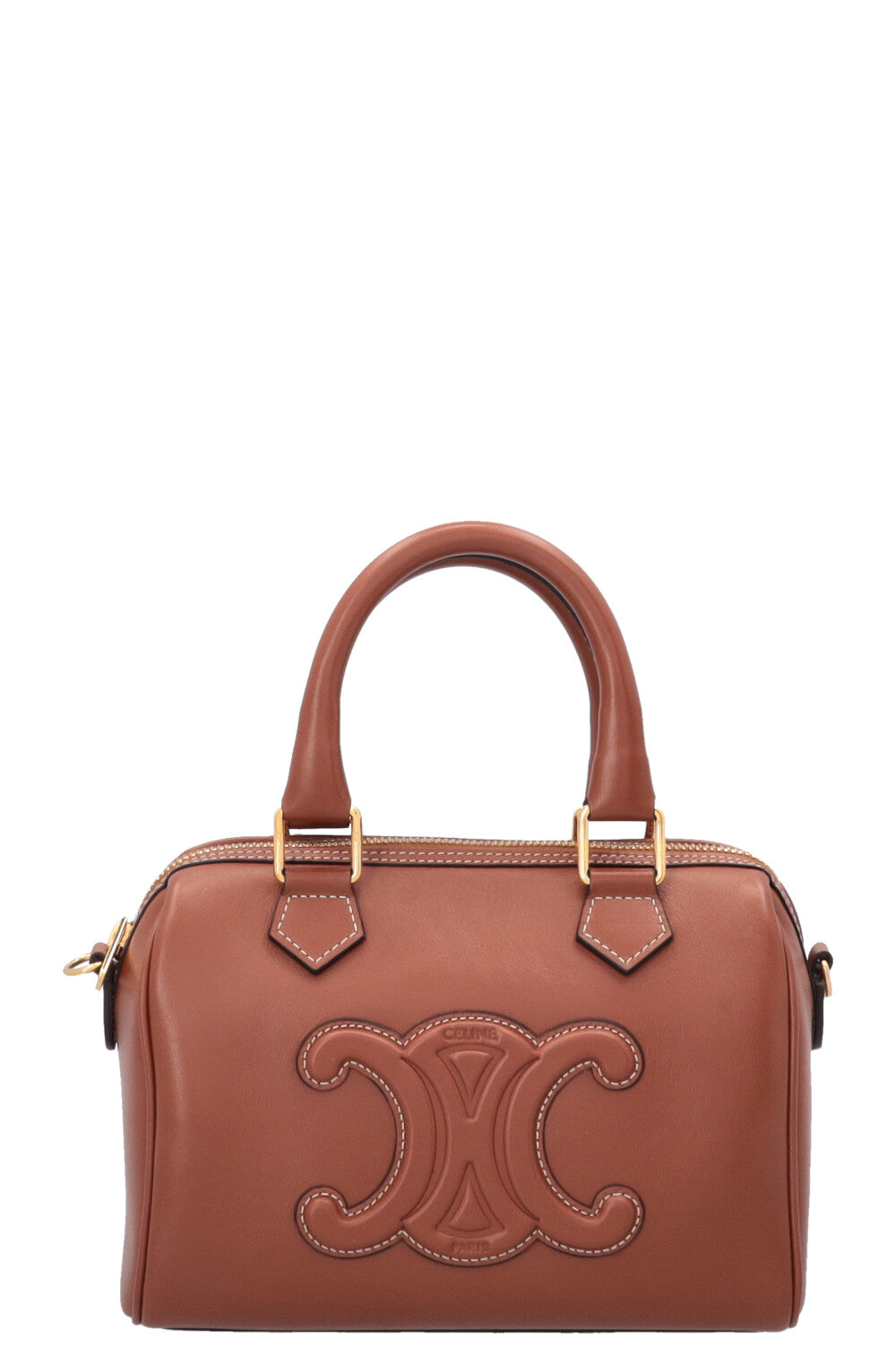 CELINE Triomphe Boston Bag Small Brown