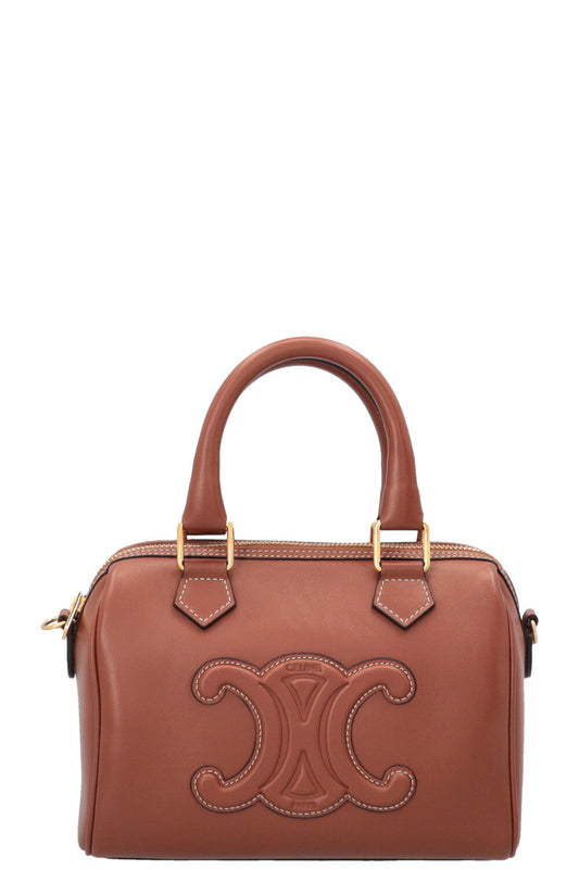 CELINE Triomphe Boston Bag Small Brown