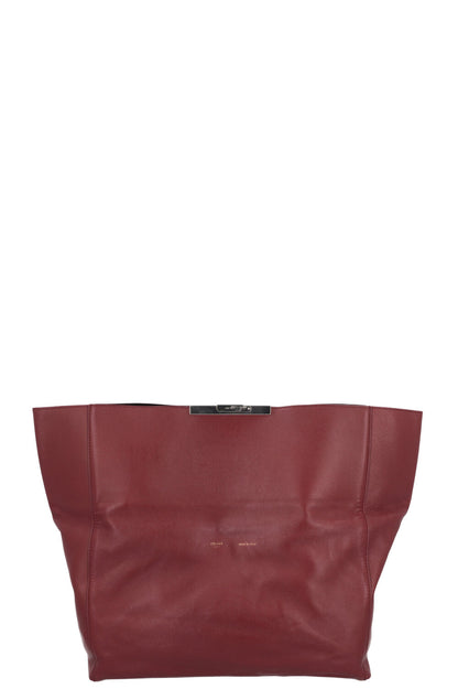 CÉLINE Cabas Fold Over Clutch Burgundy