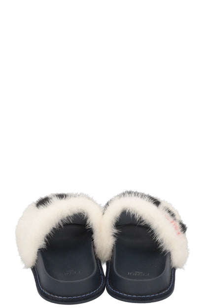 FENDI X FILA Slides Mink Logo