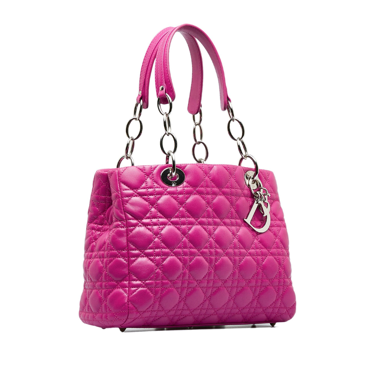 Medium Lambskin Cannage Lady Dior Soft Shopping Tote