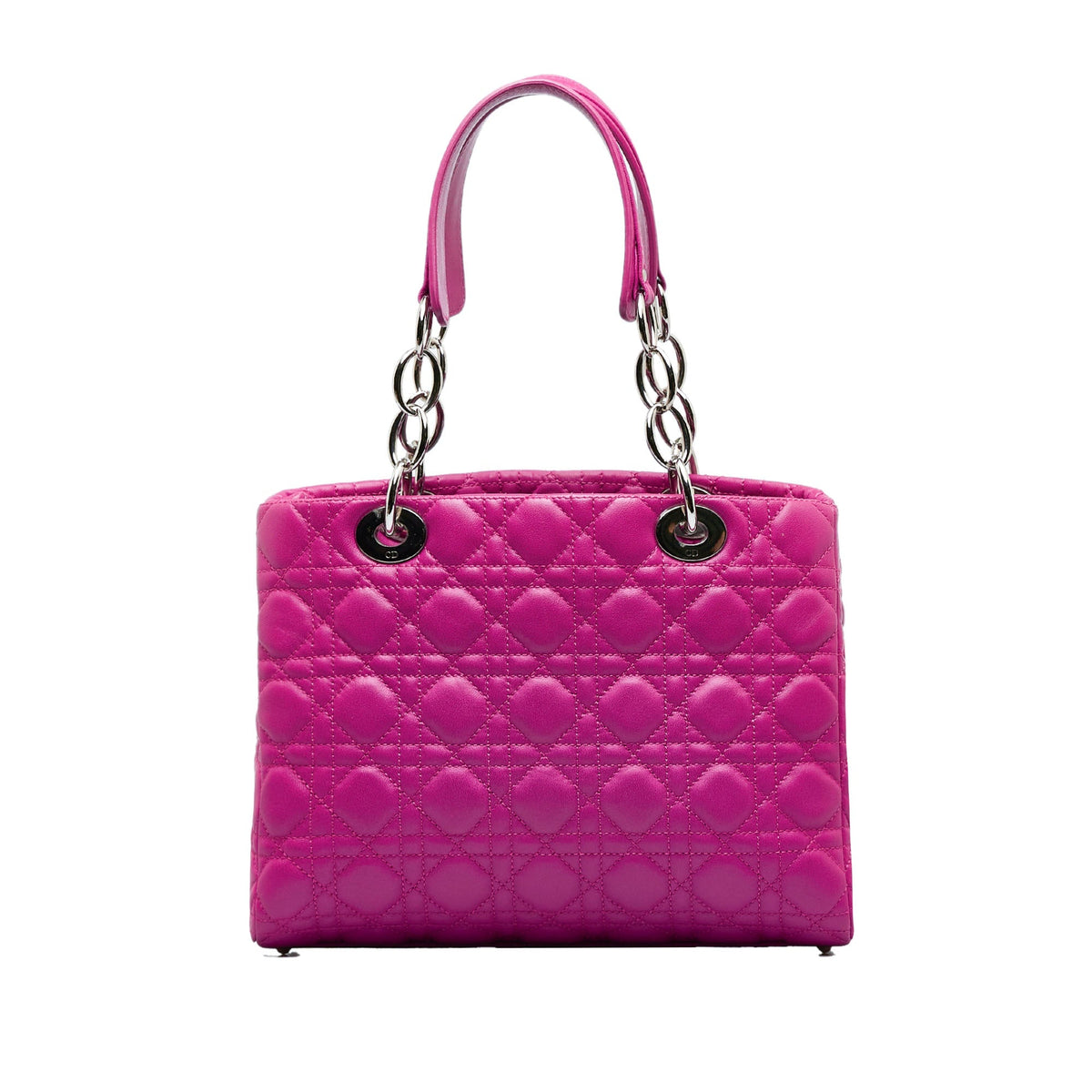 Medium Lambskin Cannage Lady Dior Soft Shopping Tote