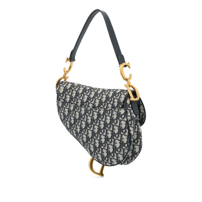Mini Oblique Canvas Saddle Bag
